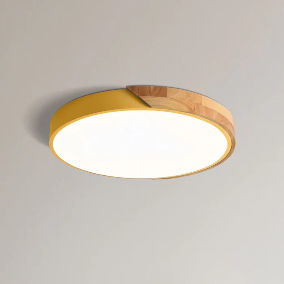 Minimalistische Deckenleuchte aus Holz & Acryl – Skandinavisches Design für Wohnzimmer und Schlafzimmer – Energiesparendes LED-Licht – Einfache Montage | Sansoti