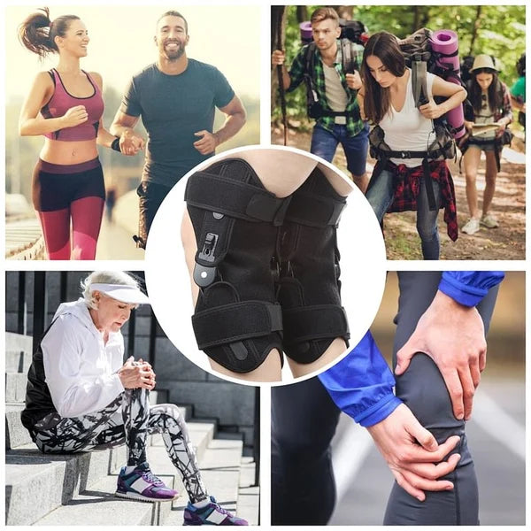 Knee Support with Spring System for Stability and Freedom of Movement | Adjustable | Premium Support | Sansoti