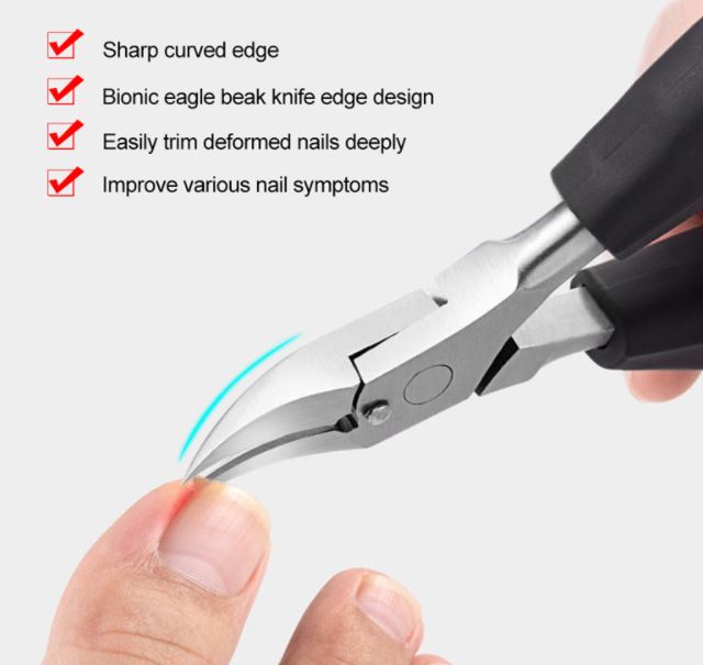 Nagelknipper Teennagels Ergonomisch RVS Dikke Nagels Ingegroeide Nagels Anti-Slip Grip Precisie Pedicure | Sansoti
