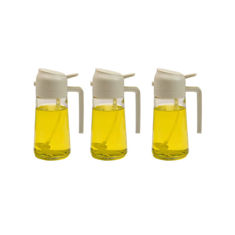 Glas-Ölzerstäuber und -spender 2-in-1, Pump- und Sprühflasche für Essig und Sojasauce, zum Dosieren in der Küche, 470 ml Öl | Sansoti