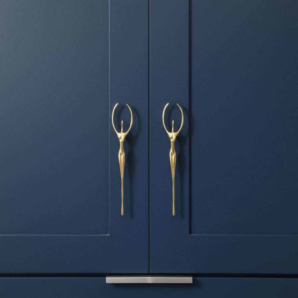 Minimalistischer Möbelgriff - Messing Silber Rosa - skandinavisches Möbeldesign | Sansoti