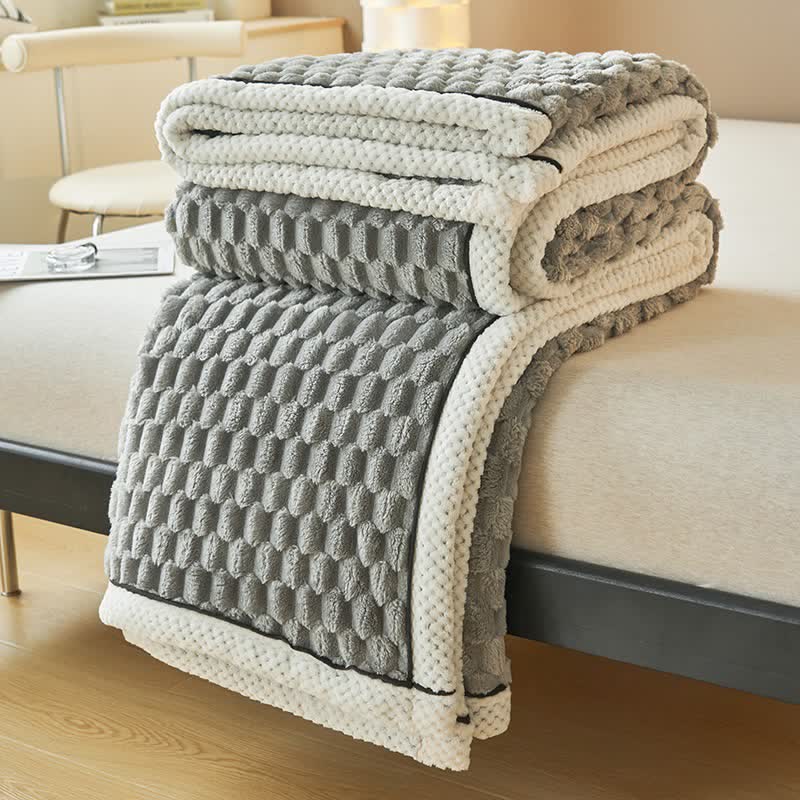 Weiche Coral-Fleece-Decke – Warme Wendbare Plaid für Sofa & Bett