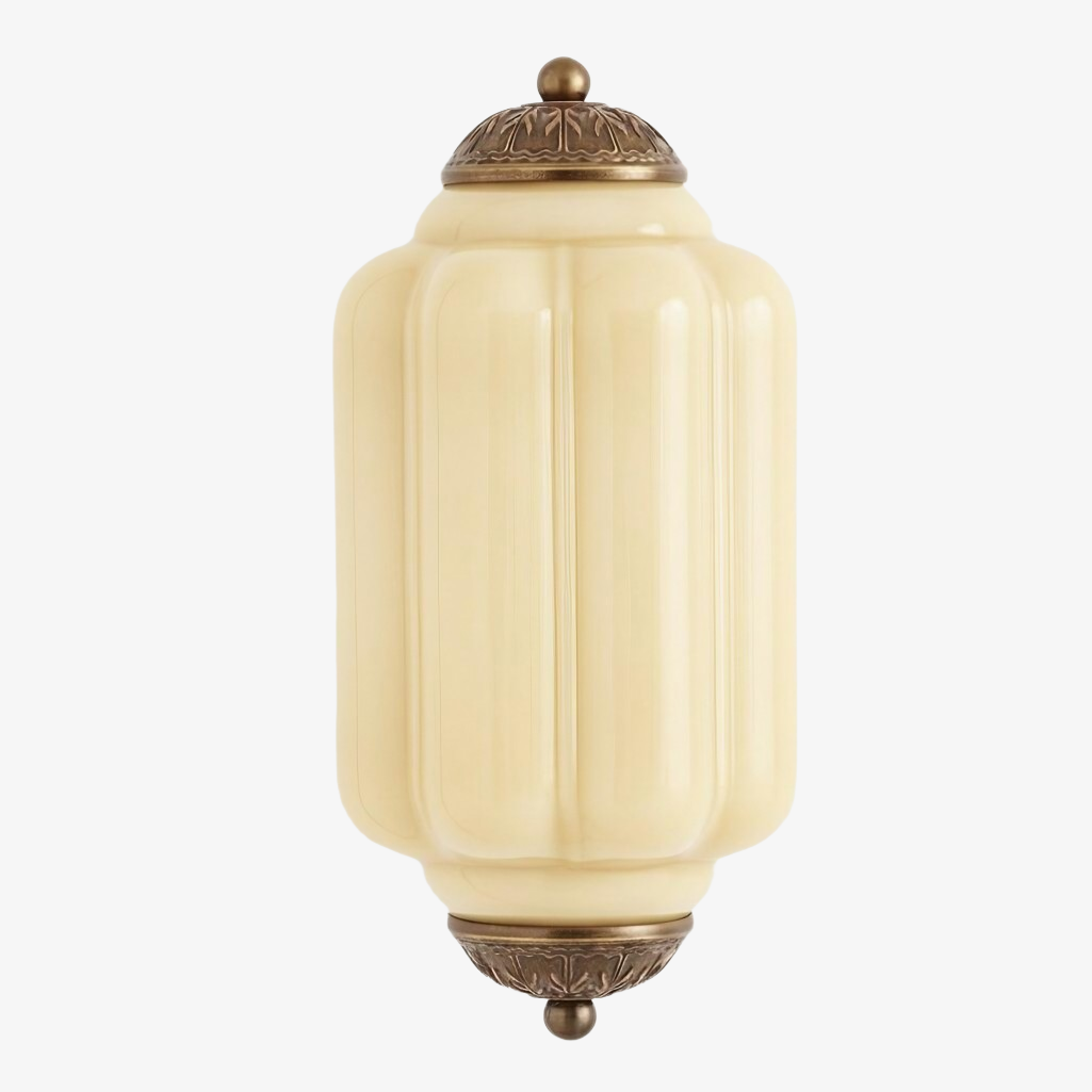 Applique murale Eloise Vintage en verre opalin festonné - Éclairage d'accent moderne pour salle de bain et chambre