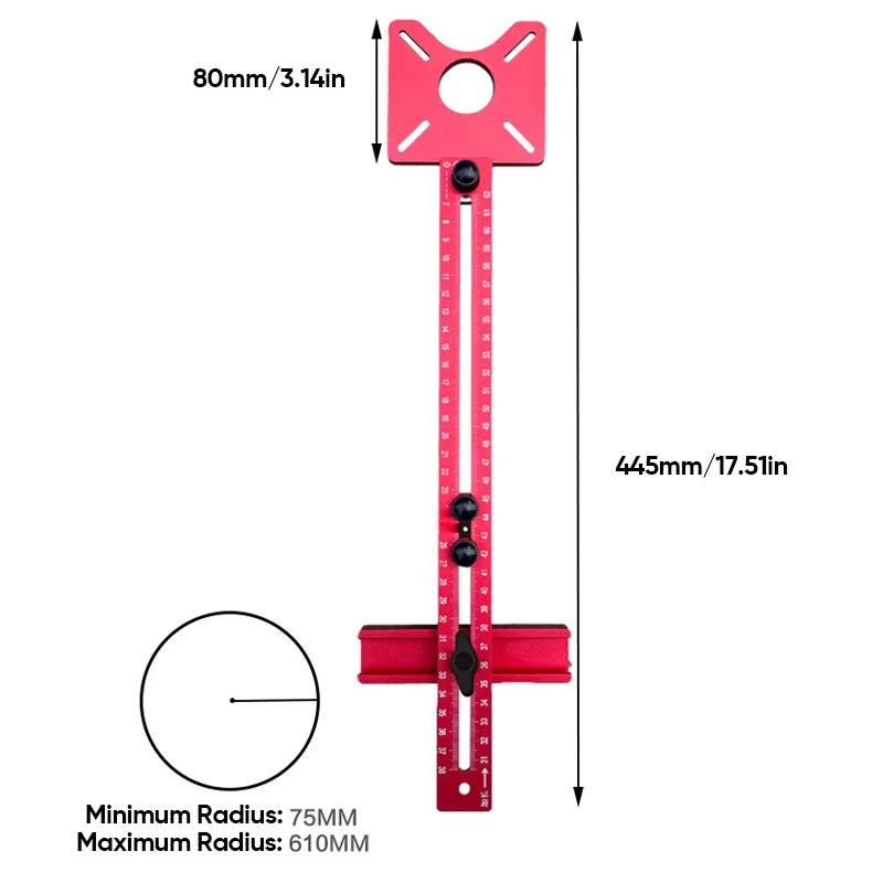 Adjustable Router 3-in-1 for Woodworking Aluminum Groove Cutter Tool | Sansoti