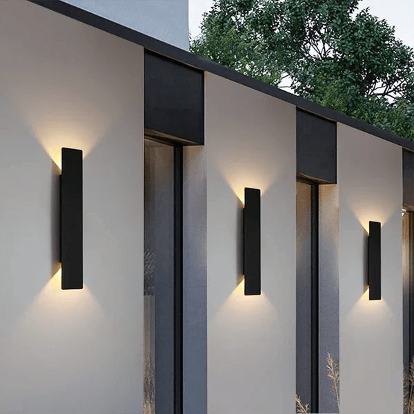 Aluminiowa zewnętrzna lampa ścienna LED, wodoodporna IP65, nowoczesne oświetlenie elewacyjne, tarasowe i ogrodowe | Sansoti