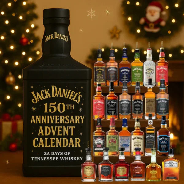 Calendario de Adviento de miniaturas de whisky, 24 días, decoración navideña festiva, colección para regalar a los amantes del whisky | Sansoti