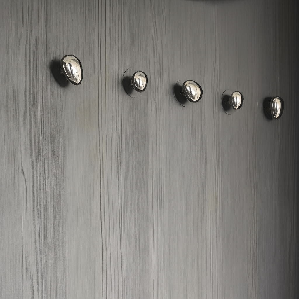 Wall Hook Drop Chrome Ceramic Silver Set of 2 Hall Bathroom Modern | Sansoti