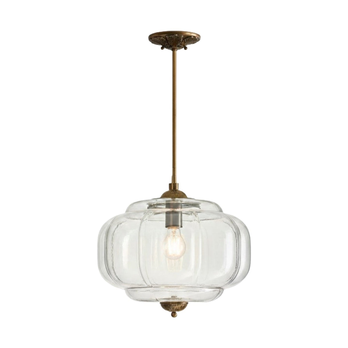 Vintage Melkglazen Hanglamp met Gegolfde Rand – Scandinavische Sfeerverlichting voor Keuken en Slaapkamer | Sansoti