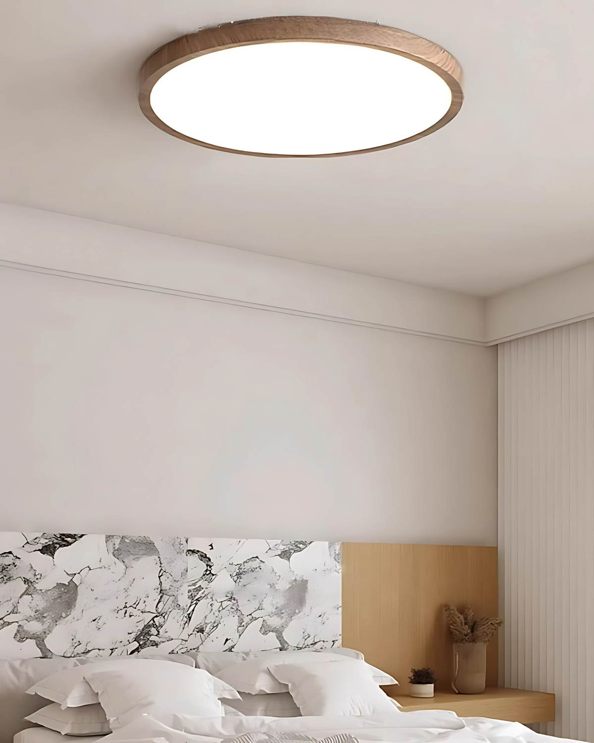 Ultraschlanke Deckenleuchte Holz 30cm 40cm Moderne Wohnzimmer Schlafzimmer Beleuchtung | Sansoti