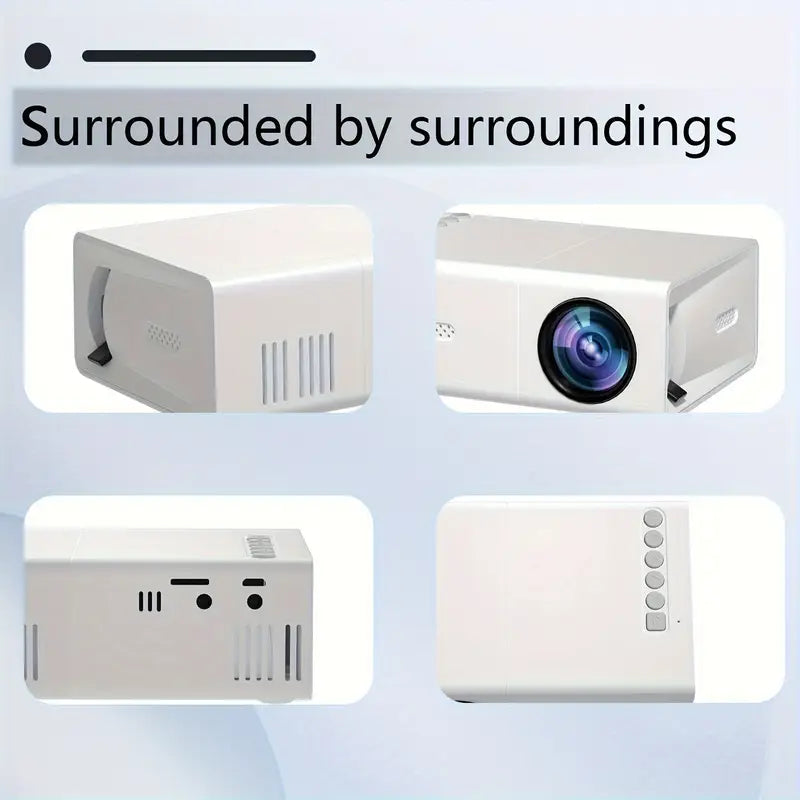 Compact 720P LED Projector, Wireless, HDMI, USB-Compatible, Home Theater, Presentations, Office, Entertainment | Sansoti