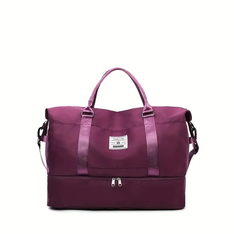 Handgefertigte Ledertasche für Wochenendtrips, Flugreisen und den Besuch im Fitnessstudio, kompakte Reisetasche, Vintage | Sansoti