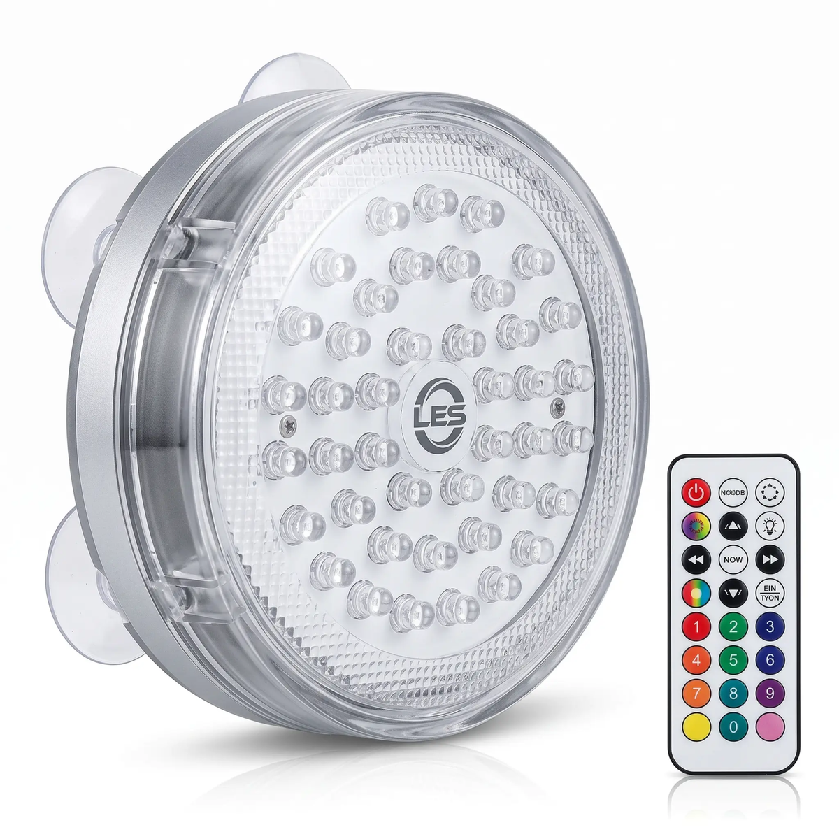 Waterproof Remote-Controlled LED Light with Magnetic Suction Cup – Underwater Mood Lighting for Pools, Aquariums, and Ponds | Sansoti