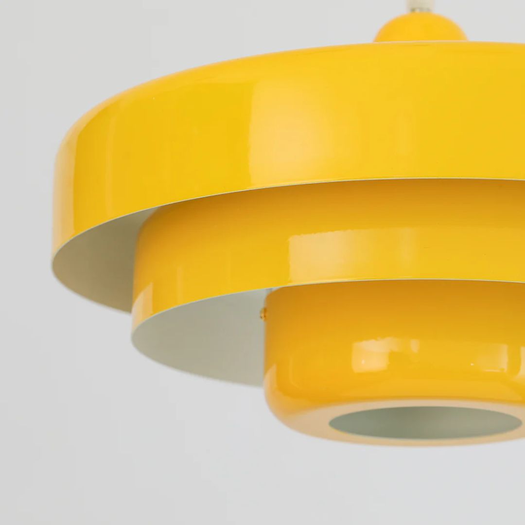 Hanglamp Metaal Gelaagd Ø35cm Oranje E27 Eettafel Woonkamer Retro Design Verlichting Industrieel Modern | Sansoti