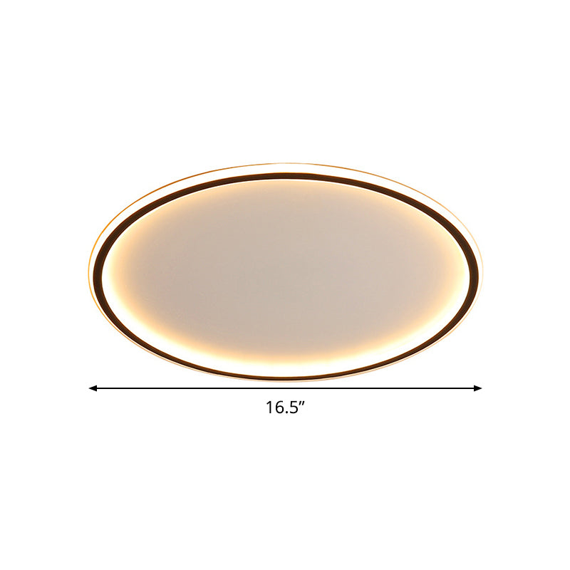 Modern Ceiling Lamp Aluminum LED Round Black 40/50/60cm Dimmable with Remote Control Scandinavian Design | Sansoti