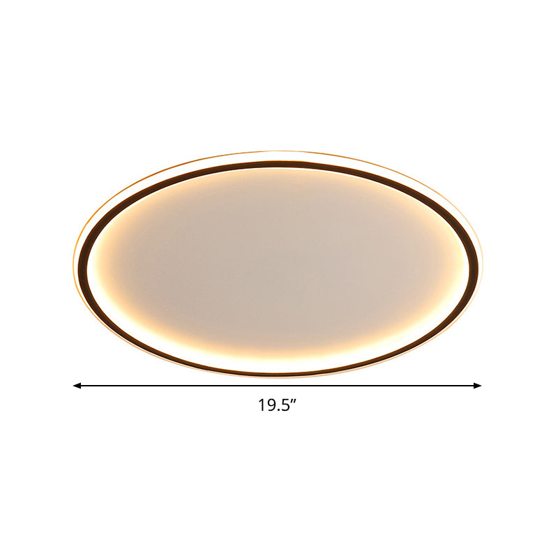 Modern Ceiling Lamp Aluminum LED Round Black 40/50/60cm Dimmable with Remote Control Scandinavian Design | Sansoti
