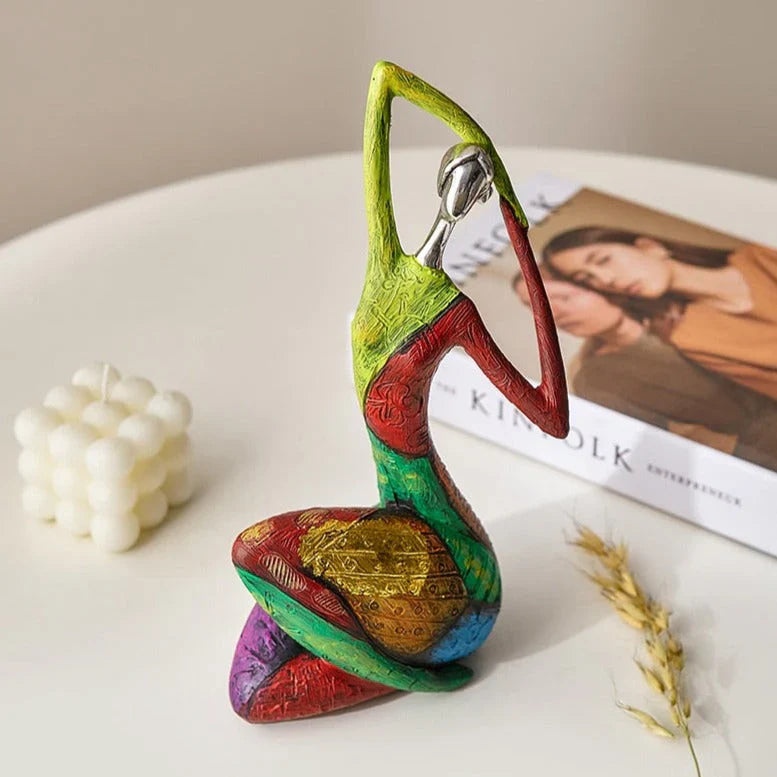 Abstract Vrouwenbeeld Handgemaakt Hars Kleurrijk Modern Kunstbeeld Woonkamer Cadeau | Sansoti