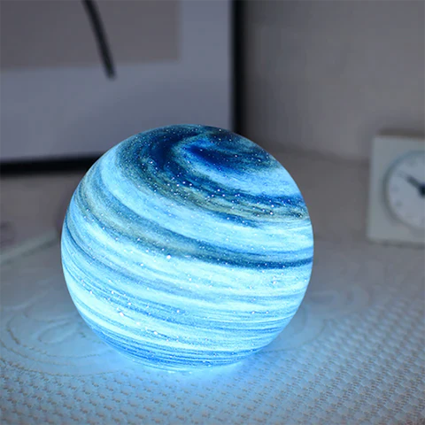 Decorative Glass Moon Lamp with Remote Control and 16 Colors | Sansoti