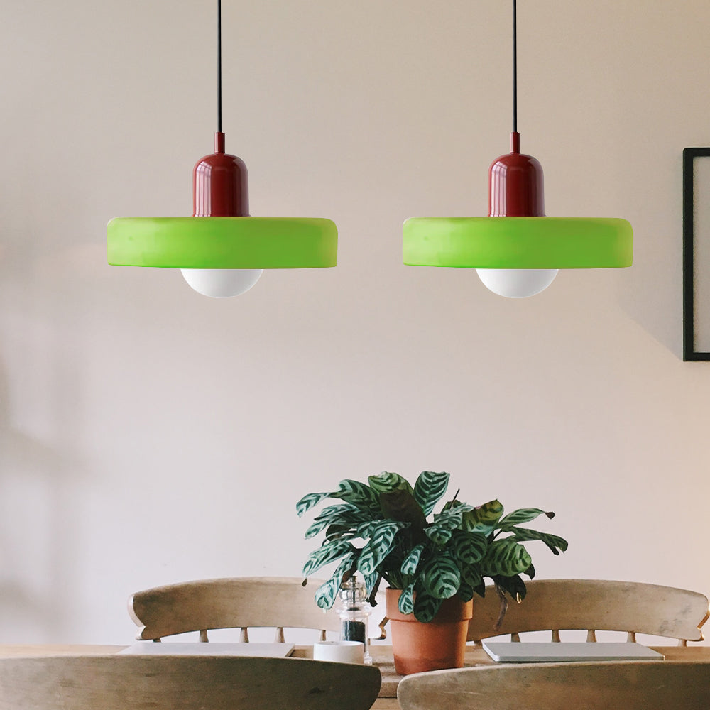 Luccon double pendant lamp glass G9 35 cm modern dining room living room design lighting | Sansoti