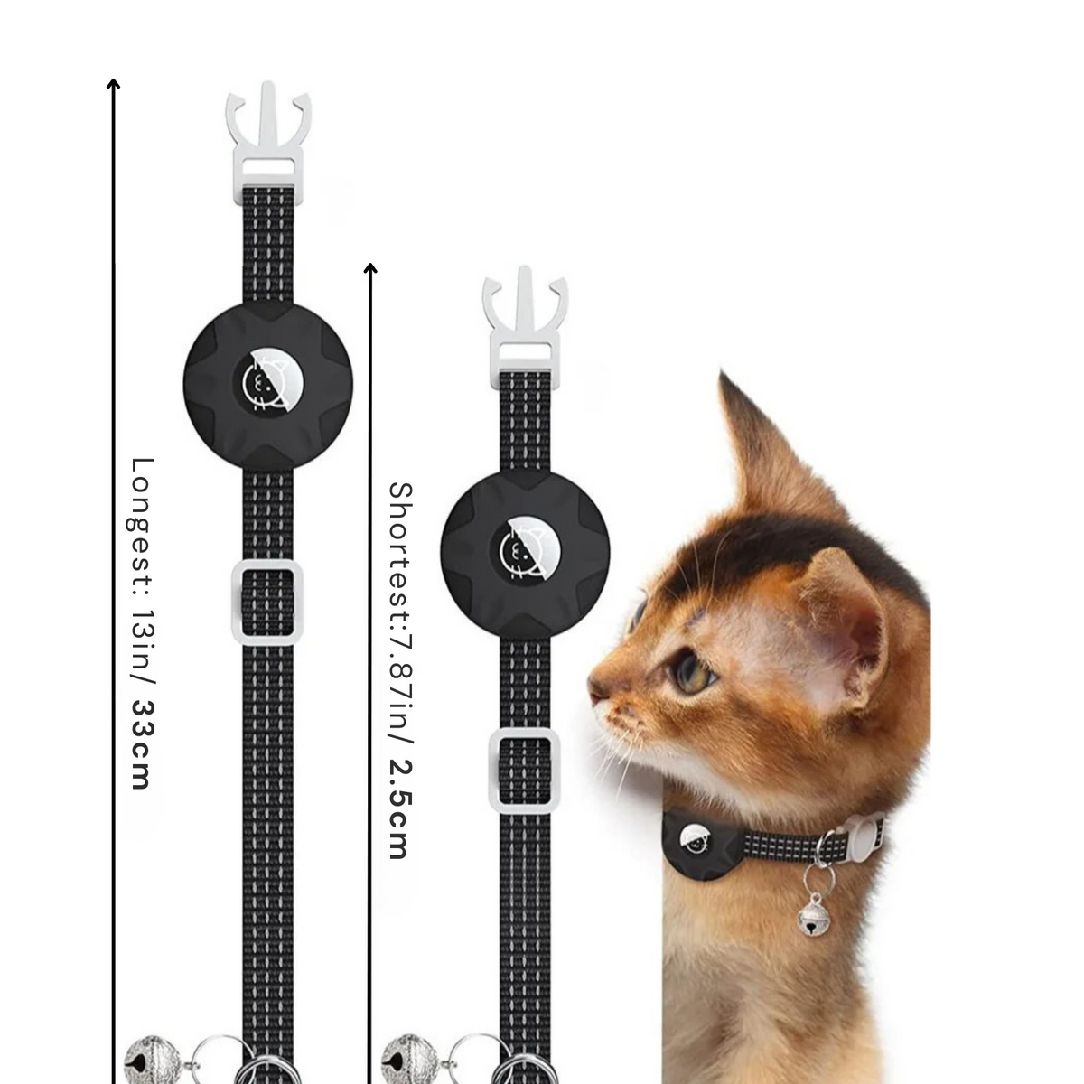 Smart Location Tracker for Dogs and Cats with Reflective Collar – Android – Compact & Waterproof – 8-10 Months Battery Life | Sansoti