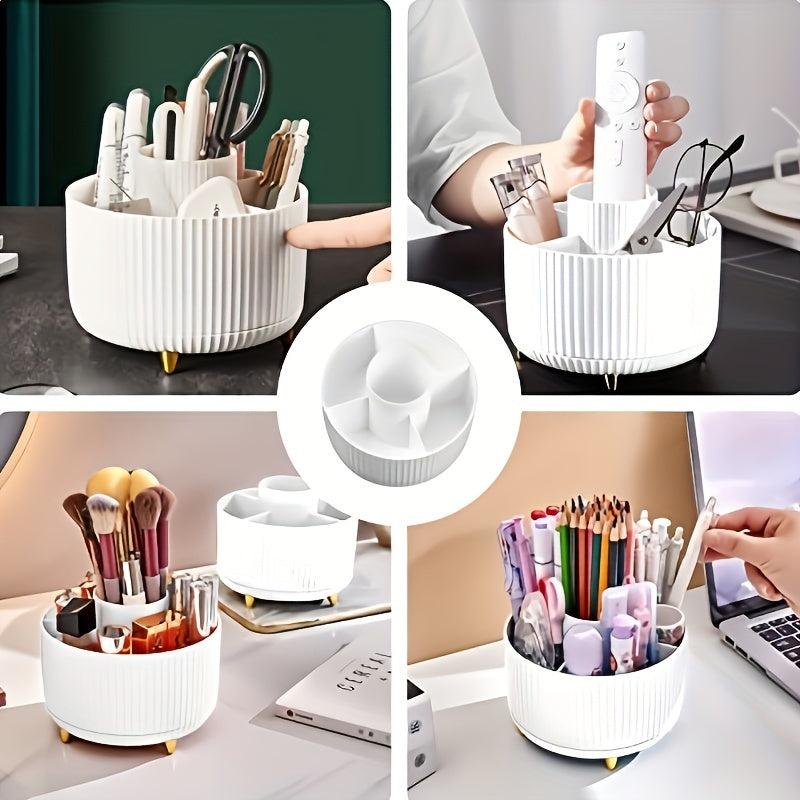 Roterende Make-up Organizer met 5 Compartimenten Acryl Transparant Cosmetica Opslag voor Badkamer Slaapkamer | Sansoti