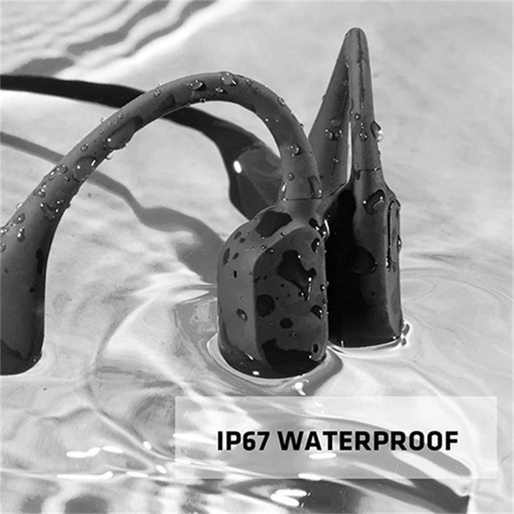 Casque à conduction osseuse Bluetooth, résistant à l’eau, pour le sport, la course et le fitness, mains libres, protection auditive | Sansoti