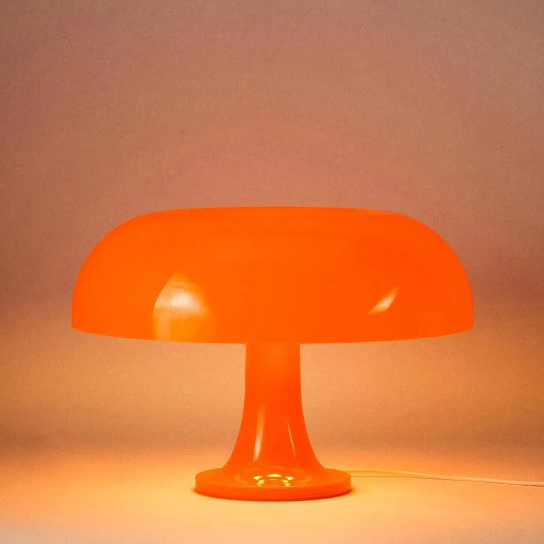Designerska lampka stołowa z akrylu, kultowa, 32 cm, krwistoczerwona, śnieżnobiała, nastrojowe oświetlenie, nowoczesna | Sansoti