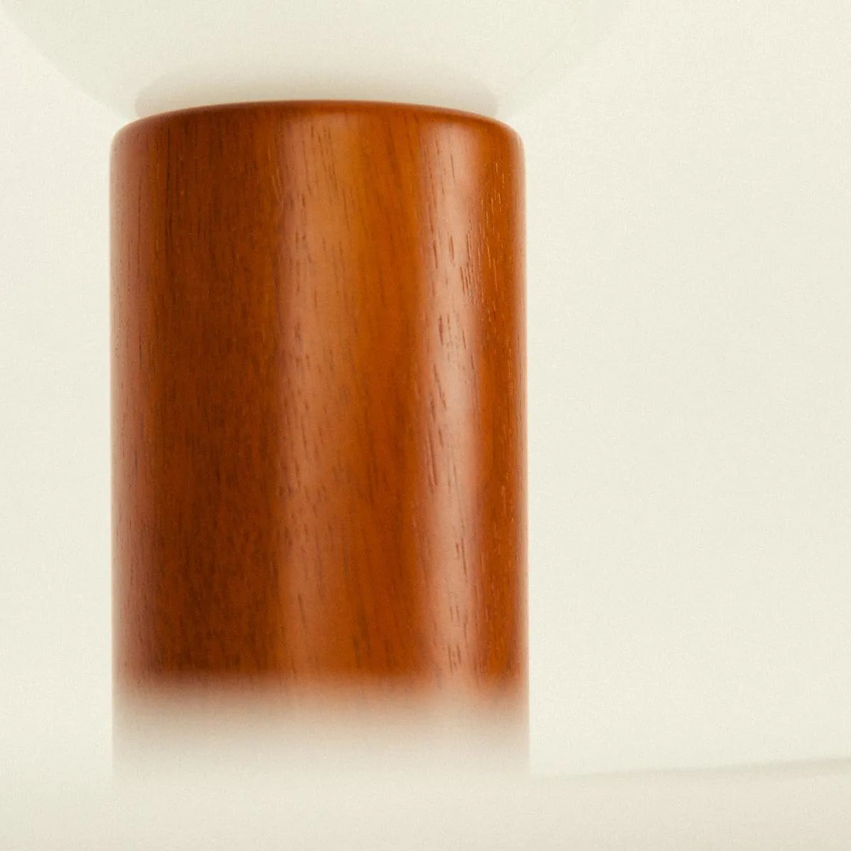 Lampe de Table Bois Verre Vintage Milieu du Siècle 28cm Boule Ronde Lampe de Chevet Chambre | Sansoti