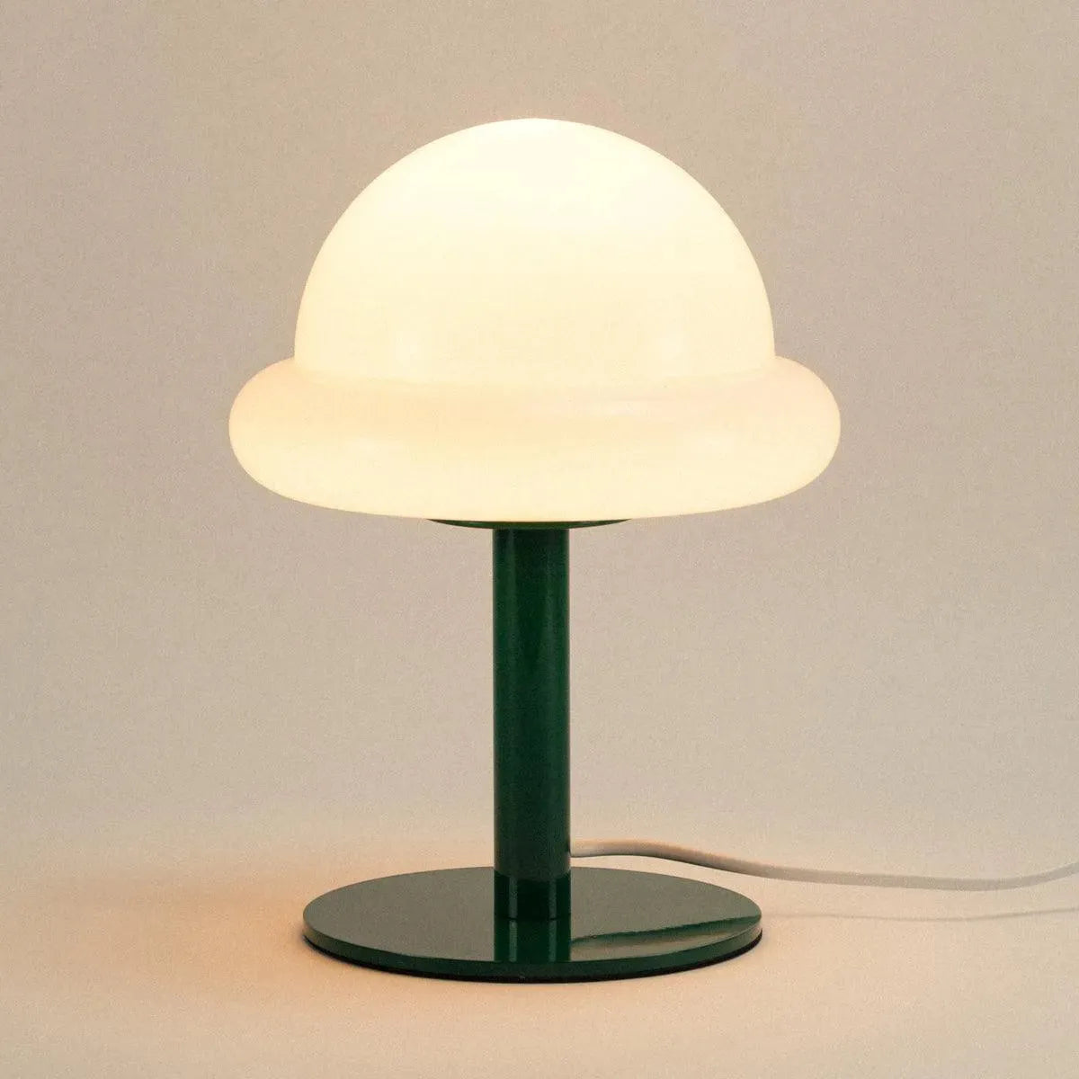 Lampka stołowa ze szkła i metalu, zabawna, 28 cm, miętowozielona, żółta, nastrojowe oświetlenie do salonu, nowoczesna | Sansoti