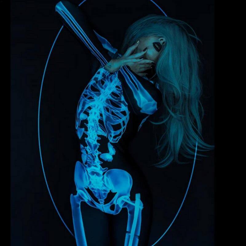 Combinaison intégrale squelette pour Halloween, impression 3D, lycra moulant, costume de fête pour femmes et hommes, fermeture éclair, carnaval, déguisement | Sansoti