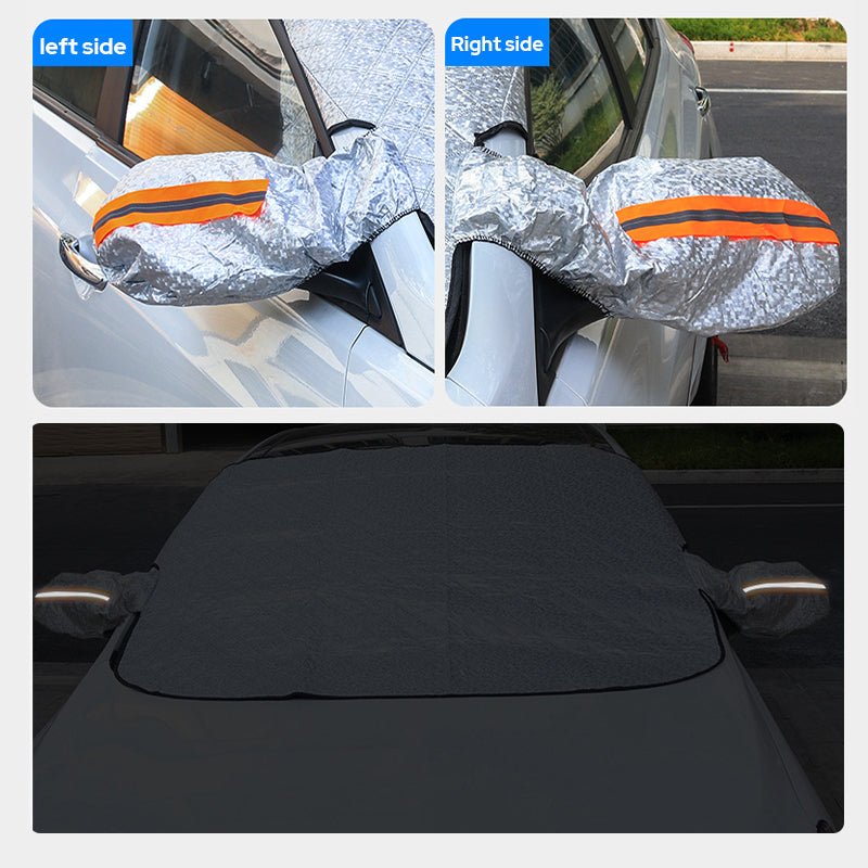 Magnetic Car Windshield Protector Windshield Sunshade and Ice Protection with Mirror Covers Winter Blanket All-Season Car | Sansoti