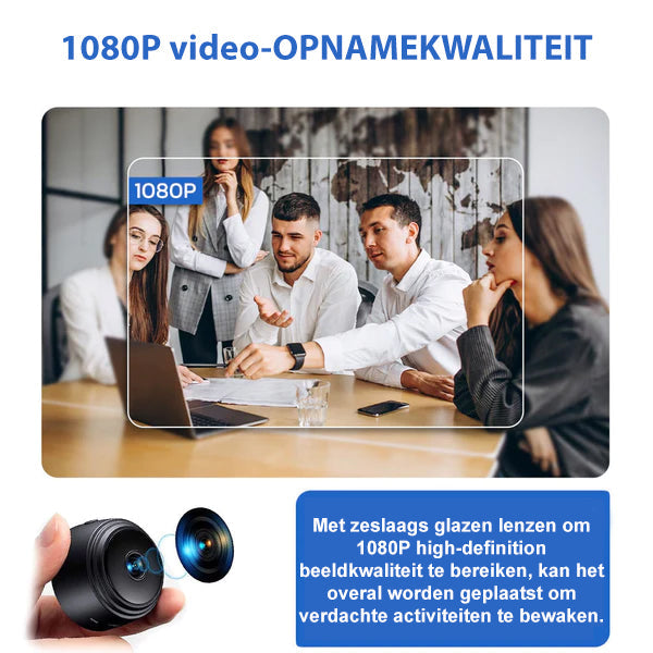 Compact Security Camera Full HD 1080p WiFi Night Vision with Motion Detection for Home Surveillance and Childcare | Sansoti