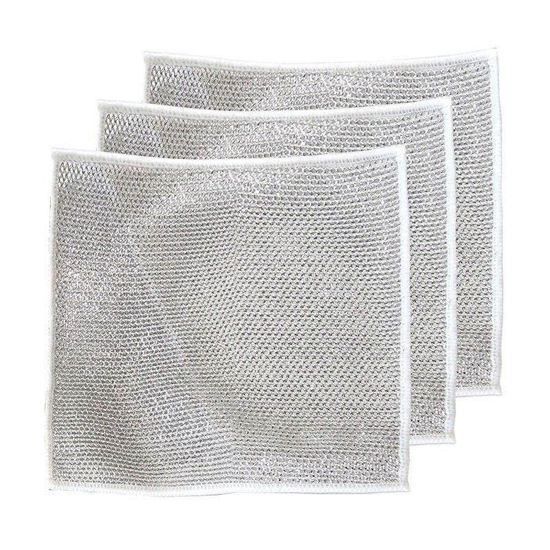 Nylon microfiber dishcloth for scratch-free cleaning of pans, plates, countertops, stoves, kitchen utensils, and dishes | Sansoti