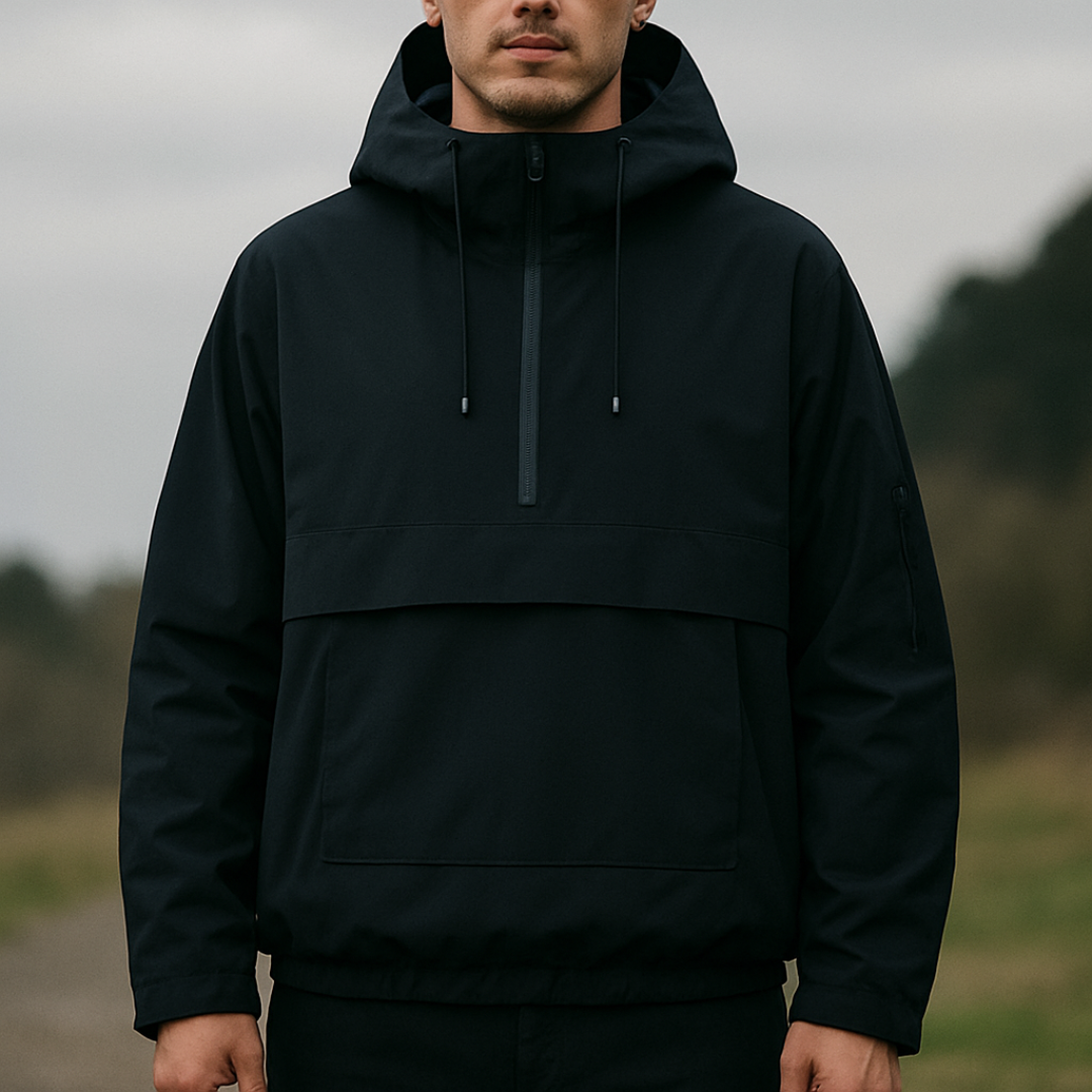 Waterdichte Parka met Capuchon en Kangoeroe Zak Dames Winter Regenjas Windbestendig Outdoorjas Functioneel | Sansoti