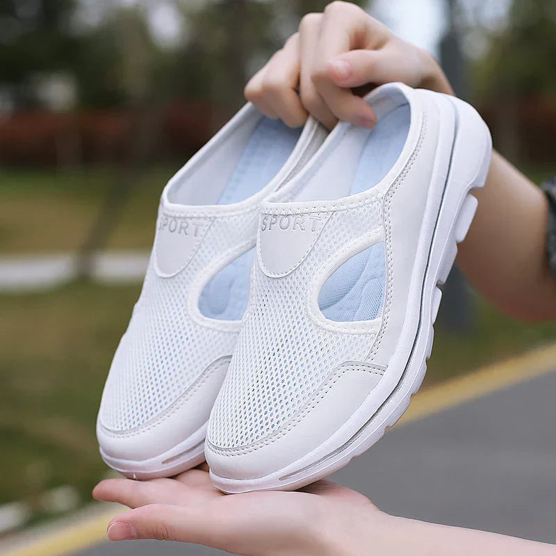Mocassins orthopédiques en mesh à talon ouvert, respirants et légers, pantoufles, pointures 39-46, semelle intérieure et extérieure | Sansoti