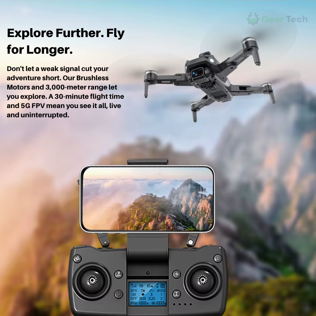 Drone with Camera – Professional Camera Drone with 8K Dual Camera, GPS and Brushless Motors | Sansoti