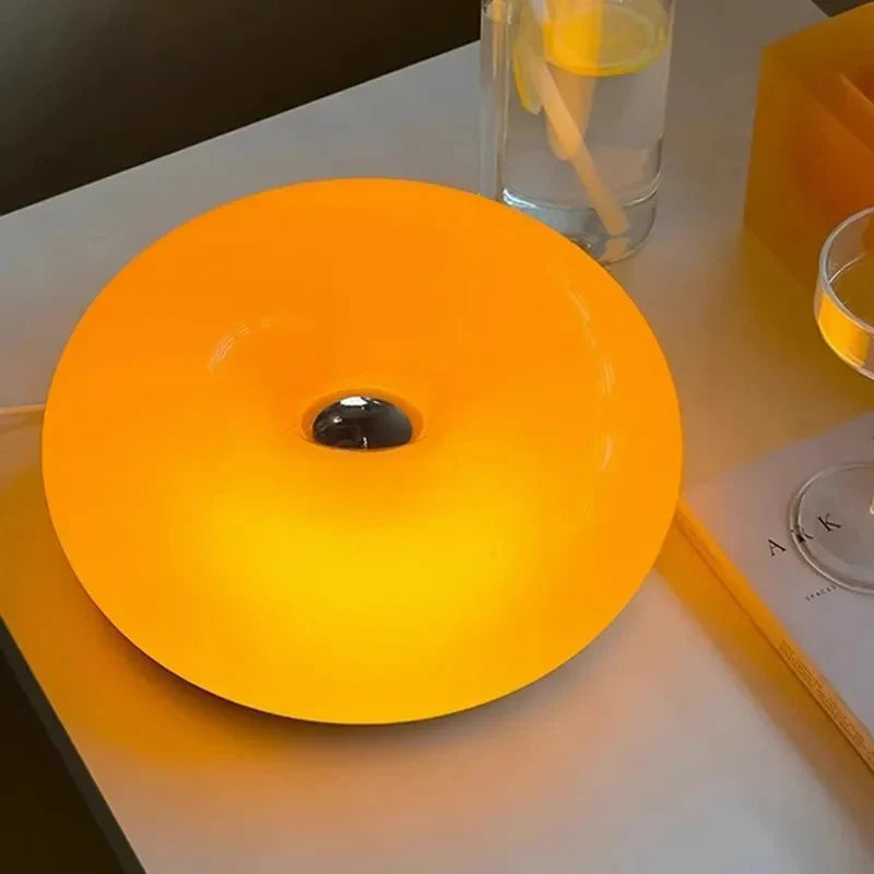 LED Table Lamp Touch Dimmable 3 Levels Warm White Round Living Room Bedroom Ambient Lighting Night Light Decoration | Sansoti