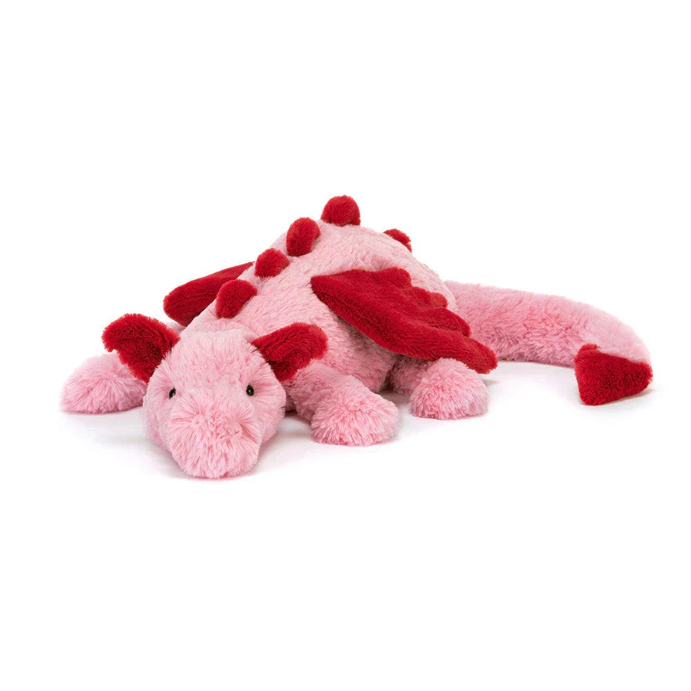 Drakenknuffel Pluche Zacht met Vleugels Fantasie Zeven Kleuren Groen Roze Lavendel Hemelsblauw Handwas Cadeau | Sansoti