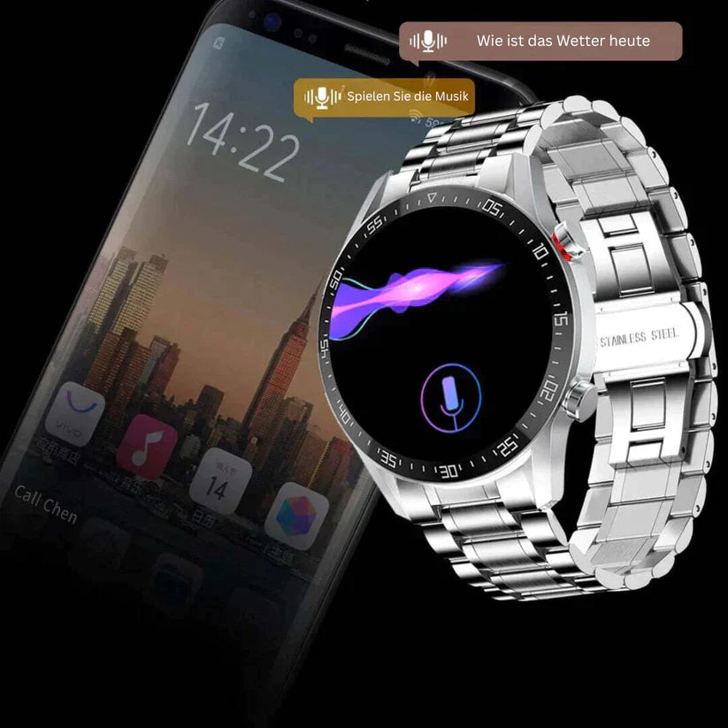 Smartwatch with Speaker, Bluetooth, and Fitness Features – Luxury Design for Sports and Daily Use | Sansoti