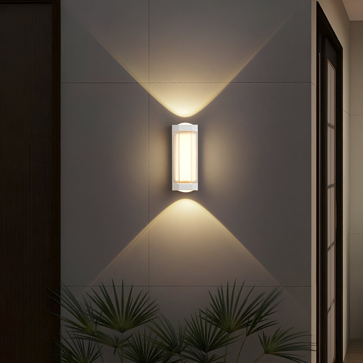 Lámpara exterior LED up down IP65 impermeable negra blanca para fachada 10W | Sansoti
