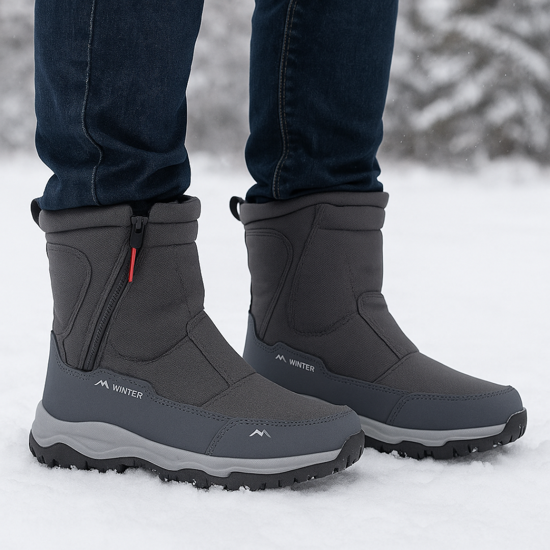 Bottes d’hiver doublées pour femmes, imperméables, antidérapantes et résistantes à la neige, chaussures de randonnée d’extérieur à doublure chaude | Sansoti