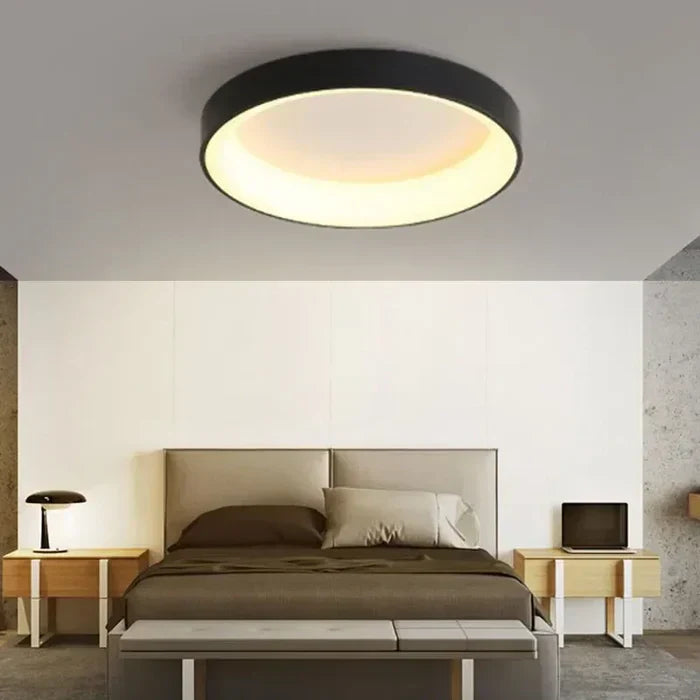 Round LED Ceiling Lamp Minimalist Design Warm Light Energy Efficient Living Room Bedroom Office Lighting Modern Interior | Sansoti