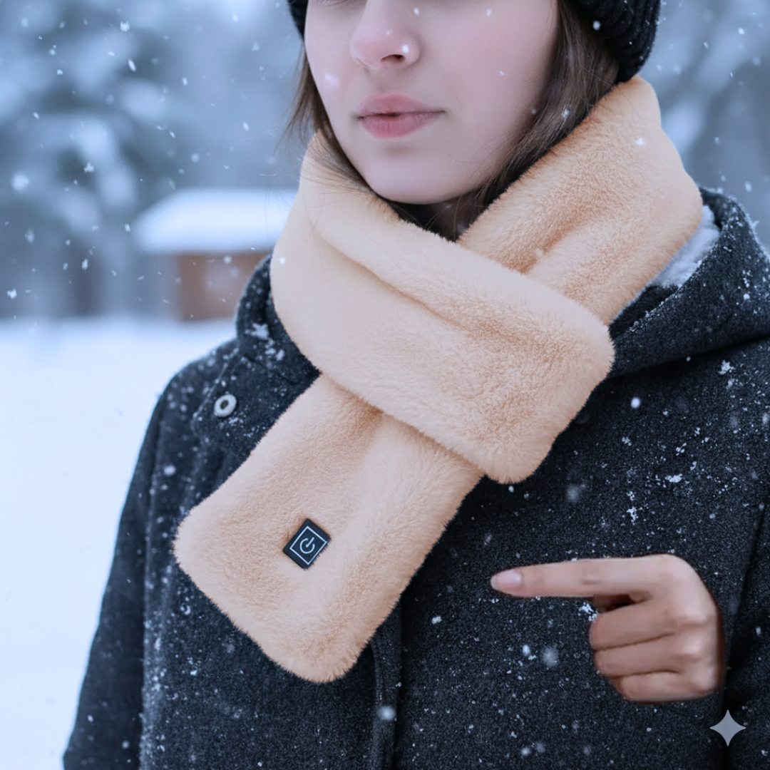 Beheizter Nackenschal mit 3 Temperaturstufen USB-C Wiederaufladbar Unisex Samtweich Winteraccessoire Nacken | Sansoti