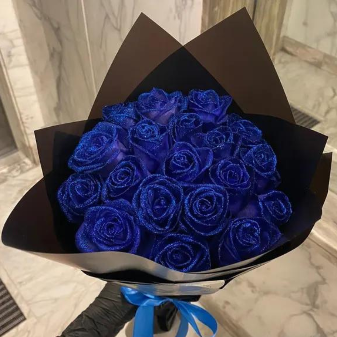 Glitzernde Kunstblumen Rosen Set zur Dekoration - Dauerhafte Pracht mit funkelndem Effekt - Ideal für Feste & Geschenke | Sansoti