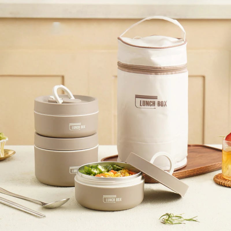 Insulated Lunchbox with Vacuum Technology – Keeps Food Warm Up to 4 Hours – Leak-Proof Stainless Steel Design – Ideal for School and Work | Sansoti