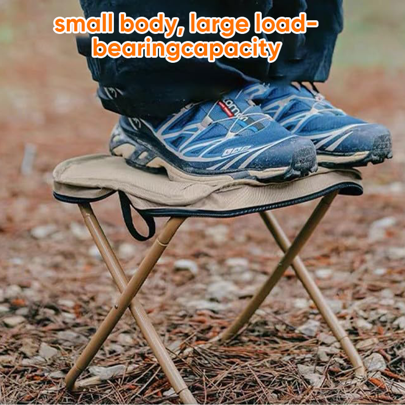Tabouret de camping pliable avec dossier et sac de transport – Siège d’extérieur portable pour la pêche, la randonnée et les pique-niques | Sansoti