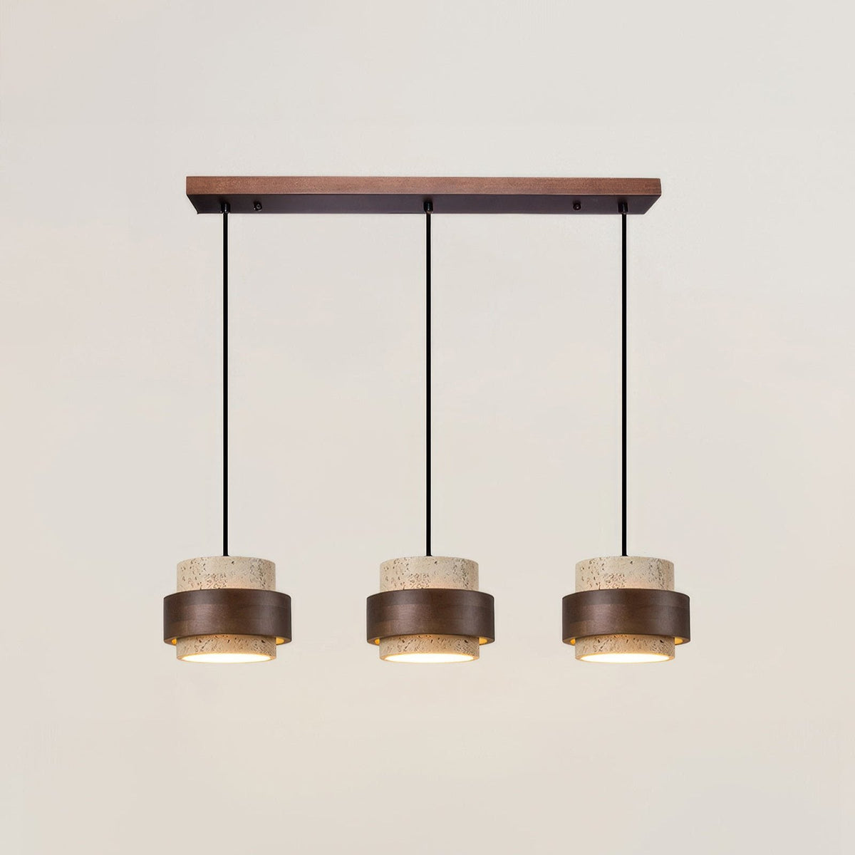 Ascend Retro Stenen Wabi-Sabi Hanglamp Travertijn Hout LED GX53 Eetkamer Verlichting Modern Minimalistisch | Sansoti