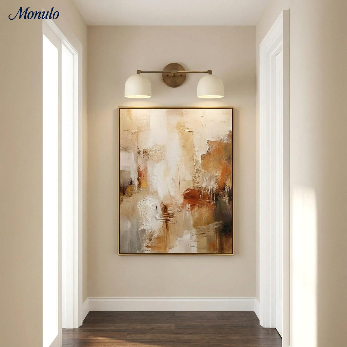 Applique murale avec abat-jour en forme de dôme design rétro mid-century pour salle de bain et couloir | Sansoti