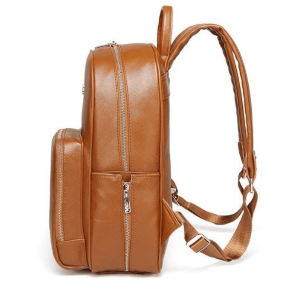 PU Leather Waterproof Diaper Bag Backpack with Changing Mat, Hooks, Organizer for Parents, Baby Travel, Storage, and Care | Sansoti