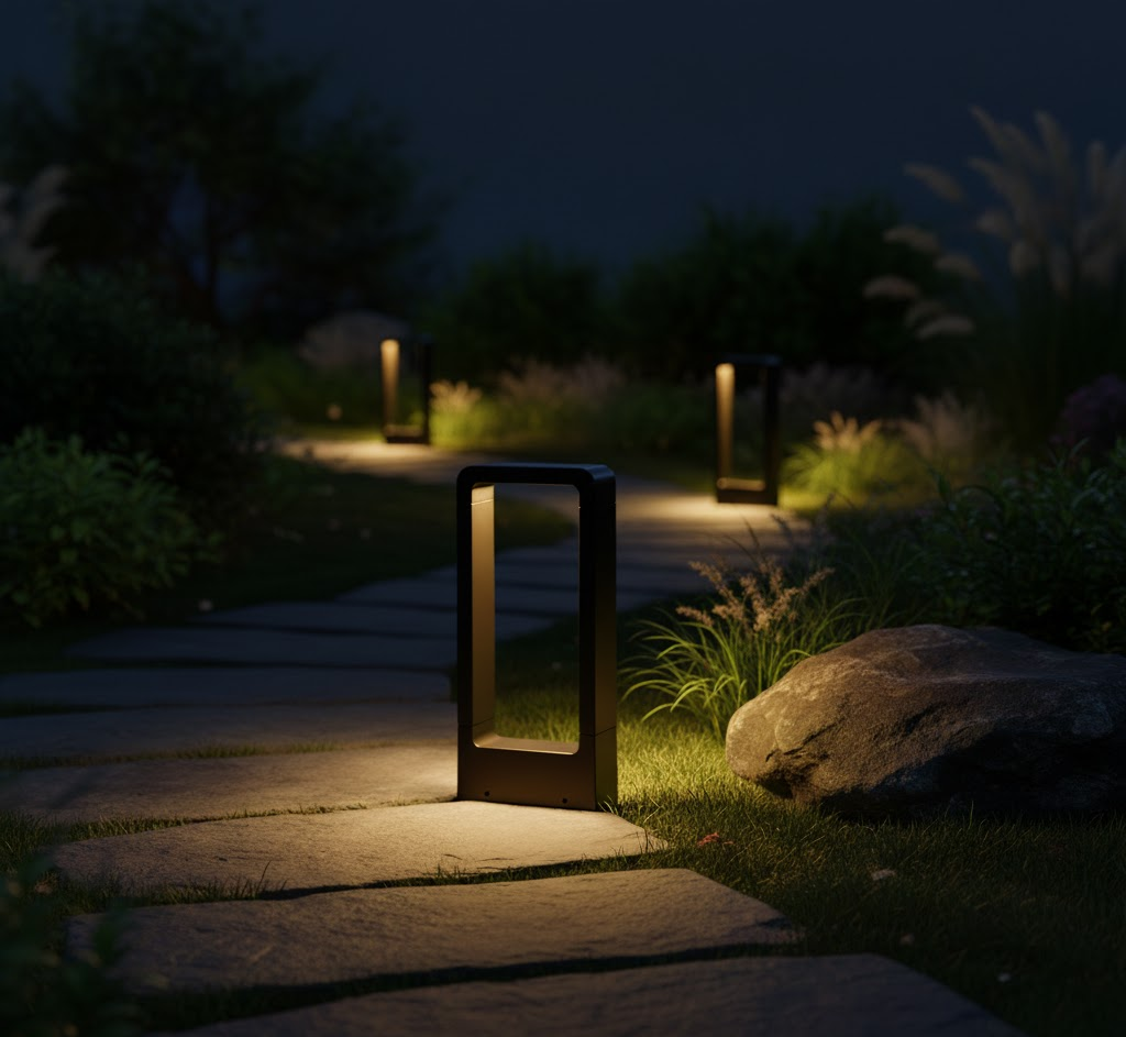 Stehende Gartenleuchte LED Aluminium Wasserdicht Moderne Außenbeleuchtung für Weg Terrasse Auffahrt Garten 30-100cm | Sansoti