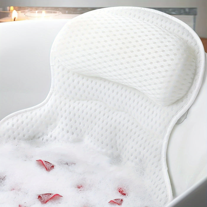 Luxury Bath Pillow 4D Air Mesh With Neck And Back Support For Bath | Sansoti